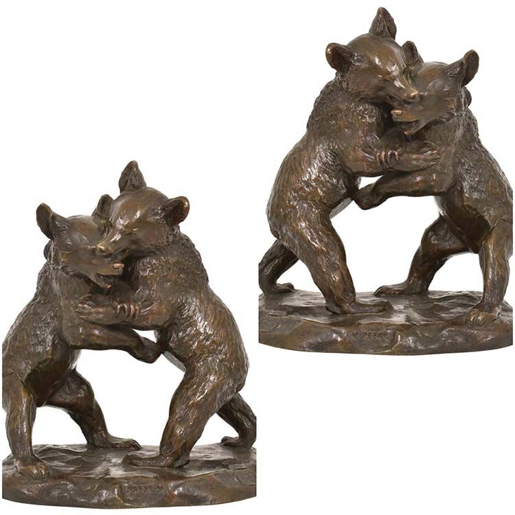 Factory cheap price brass bronze bear sculpture statue