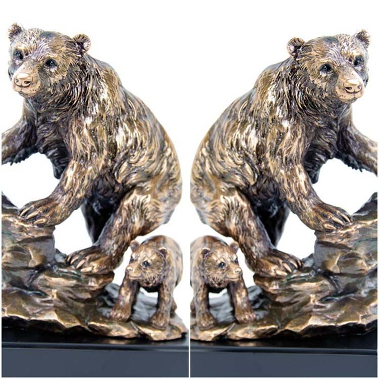 China manufacturer bronze grizzly bear statue