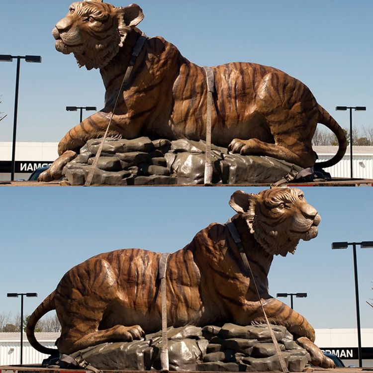 bronze animal tiger sculpture for park decoration