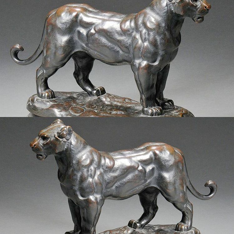 Outdoor metal panther large bronze leopard sculpture