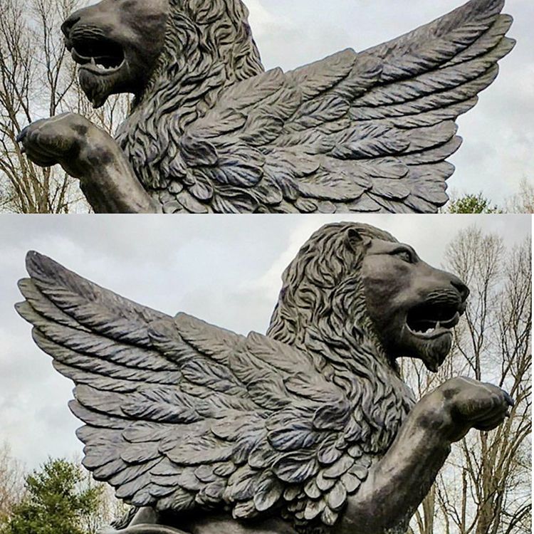 Factory customized large lion bronze sculpture