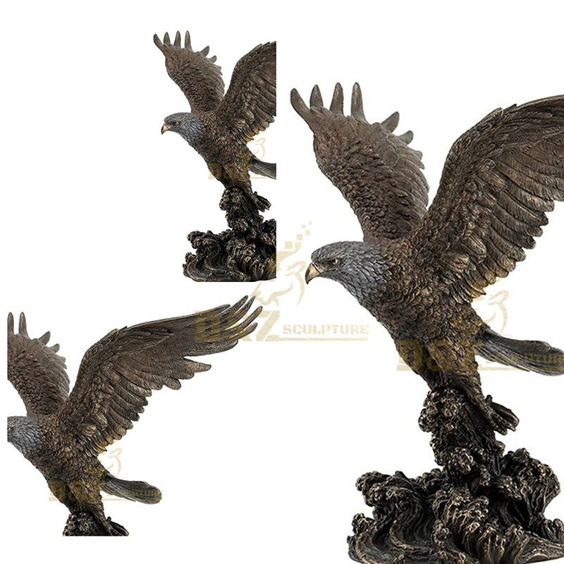 Decorative Animal Sculpture Hot Cast Eagle Bronze Statue