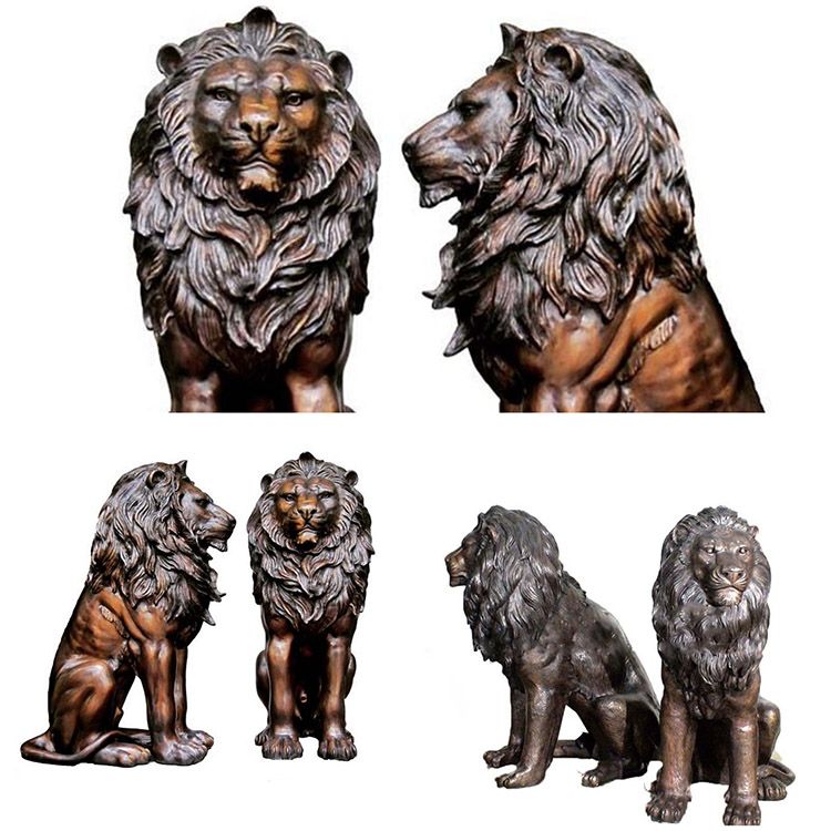 High Quality Outdoor Life Size Bronze Lion Statues