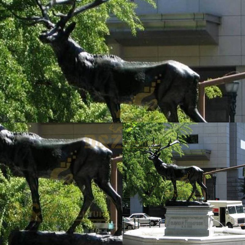 Brass elk deer Sculpture