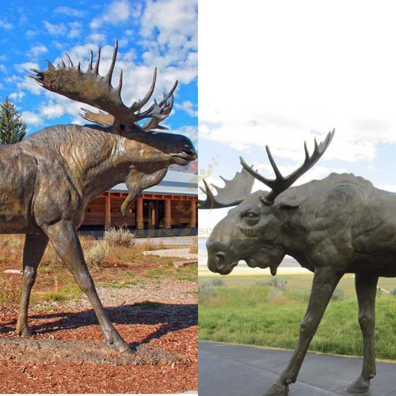 outdoor moose statue