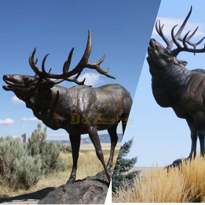 Cheap Garden Ornaments Life Size Metal Bronze Brass Animal Deer Statue