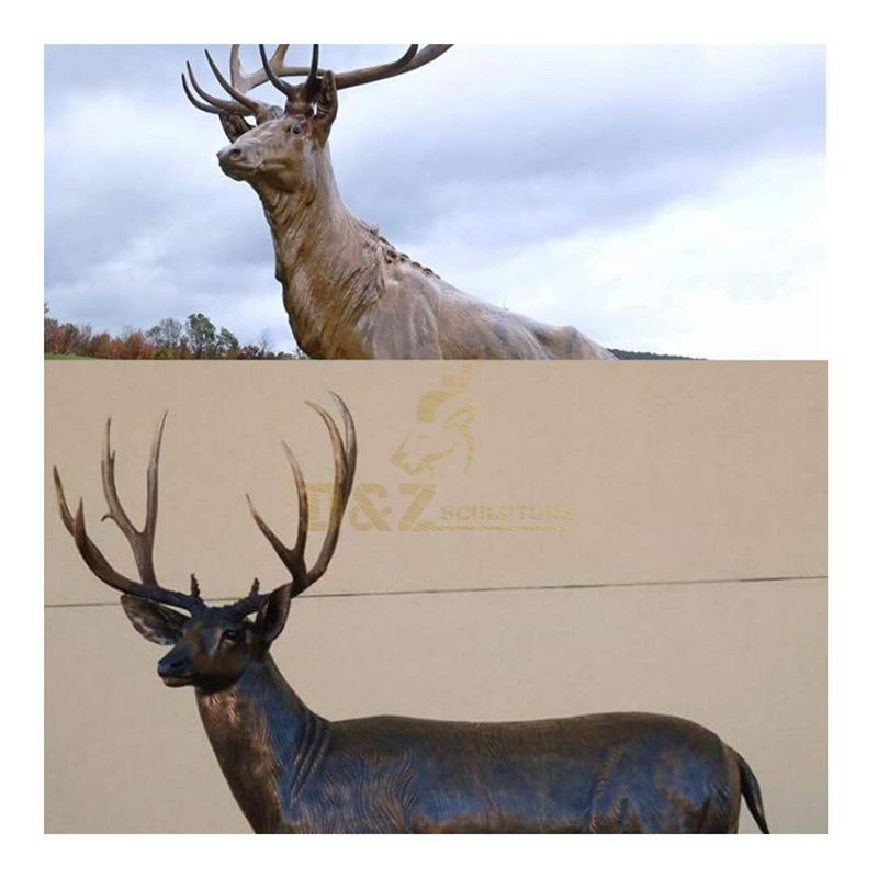 Low price and high quality outdoor bronze deer sculpture