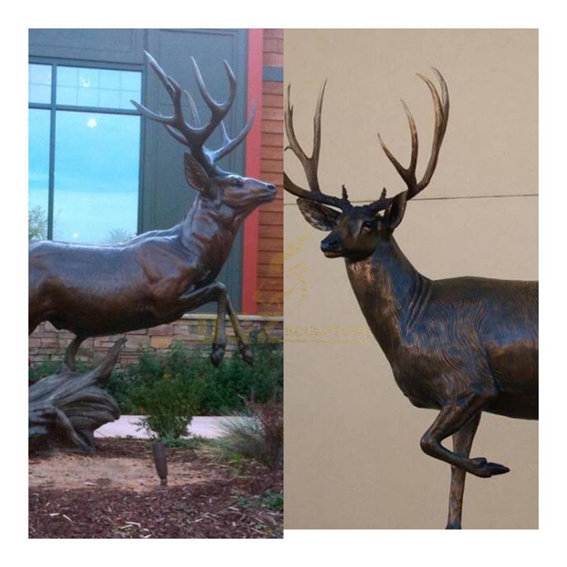 brass elk sculpture
