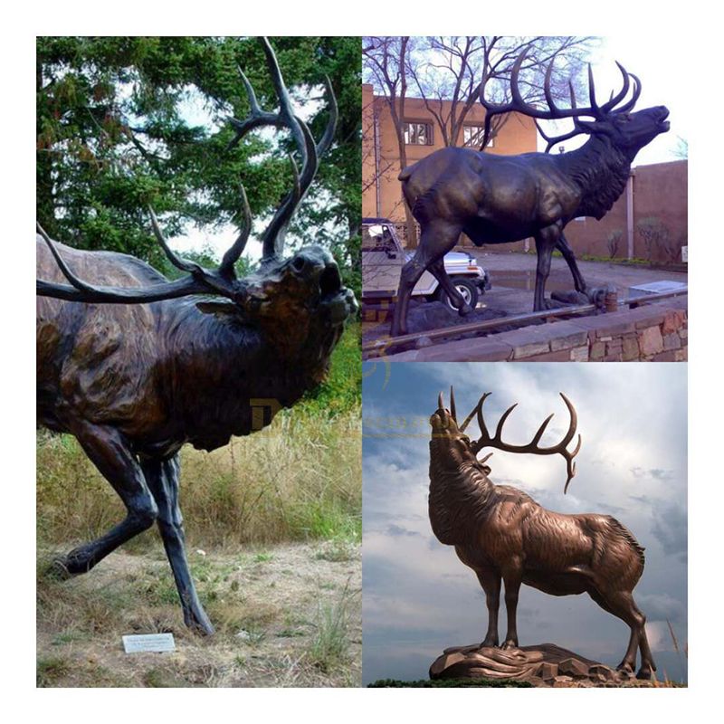brass elk sculpture