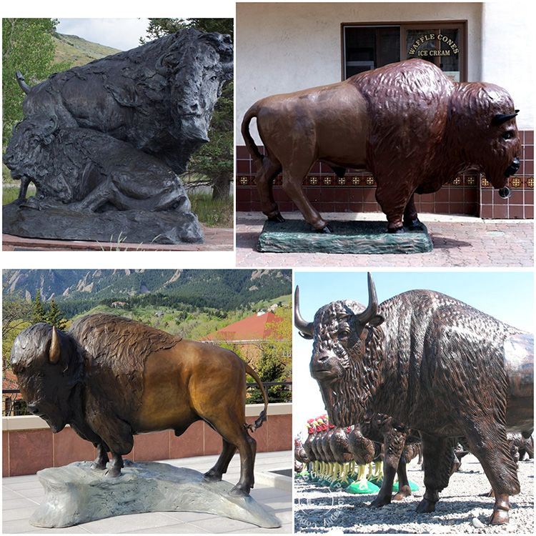 life size bison statue for sale