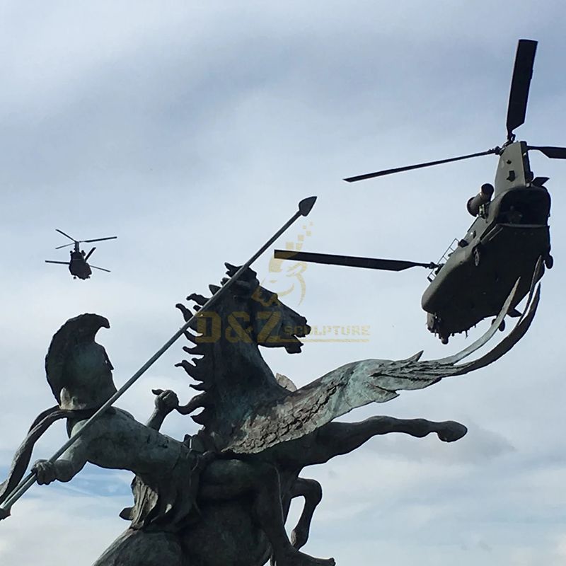 Pegasus and bellerophon statue