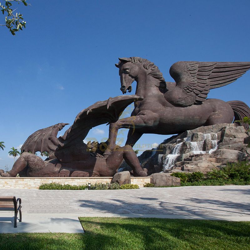 Gulfstream park pegasus and dragon statue Florida