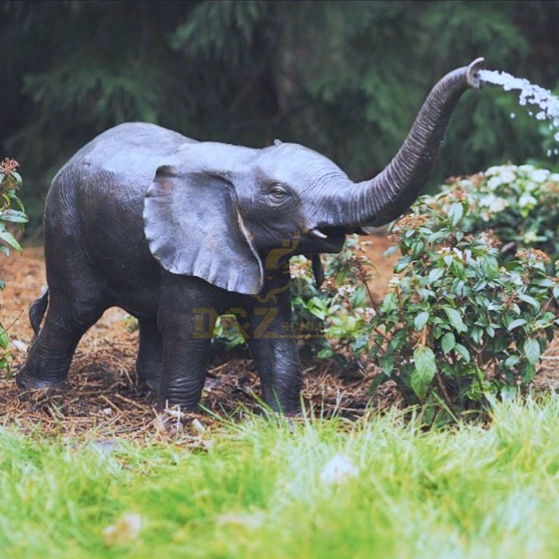 Outdoor elephant fountain