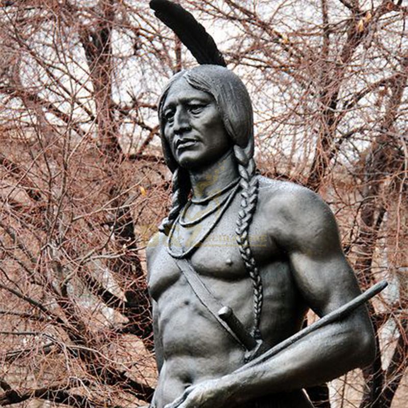 Life size native american statues Massasoit in america