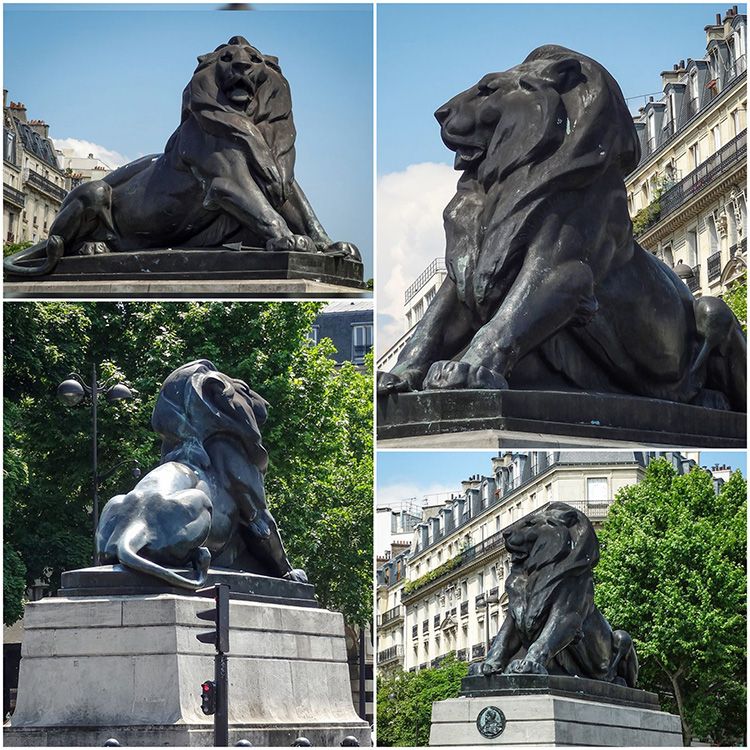 lying lion statue