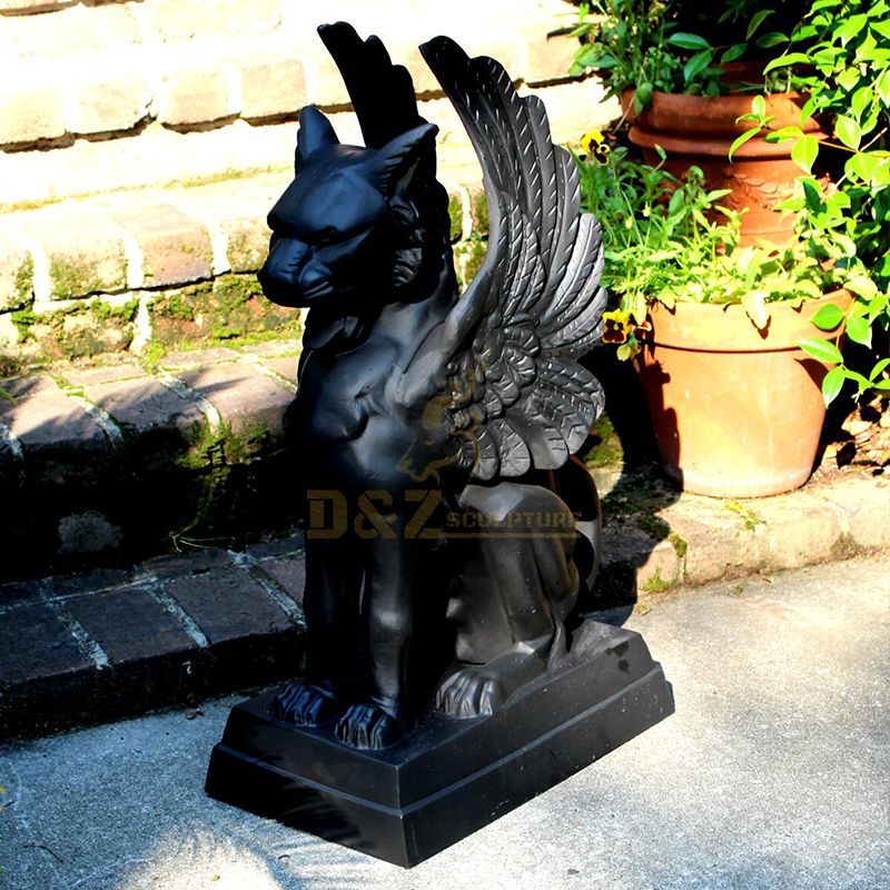 Outdoor cat face griffin gargoyle garden statues for sale