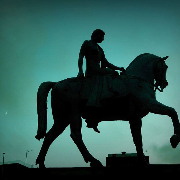 Bronze lady godiva sculpture