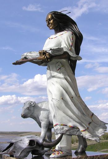 white buffalo woman statue