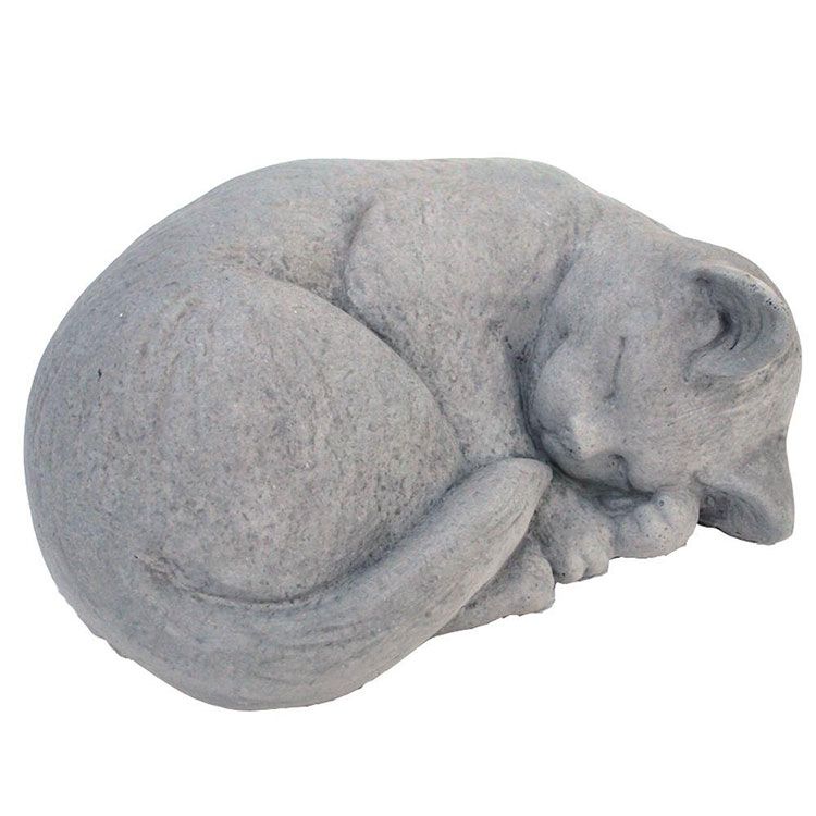 sleeping cat statue