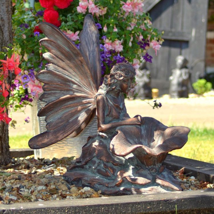 bronze fairy garden statues