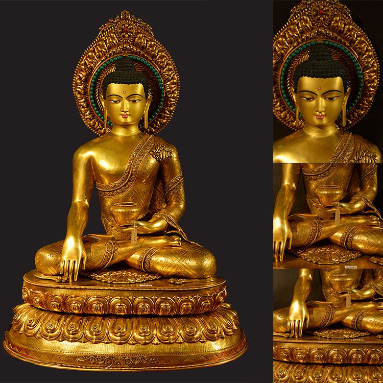 Giant gold Buddha statue Ornament for sale