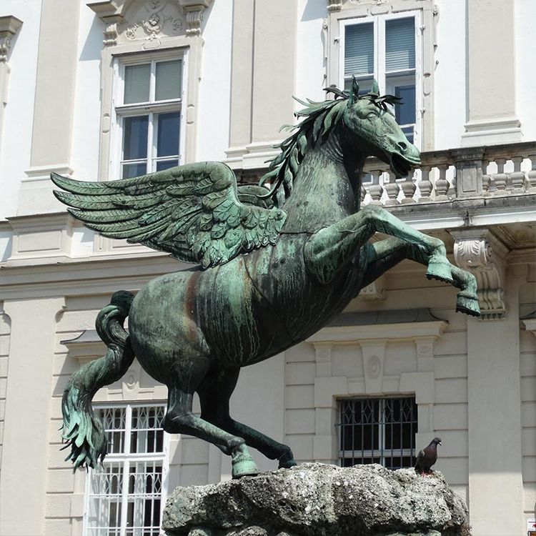 bronze pegasus statue