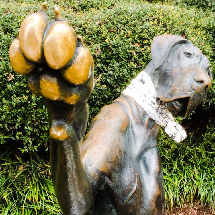 boxer dog garden statues