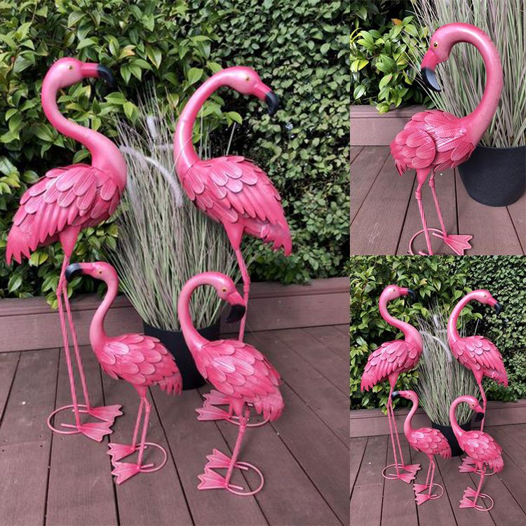 vintage pink flamingos lawn ornaments