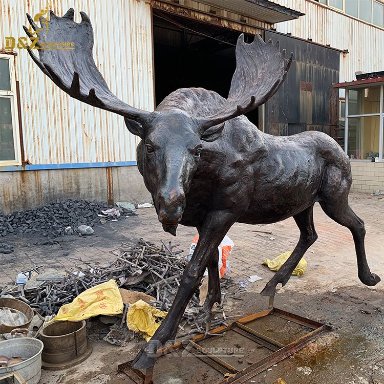 metal moose yard sculpture