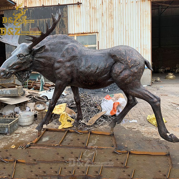 metal moose yard art