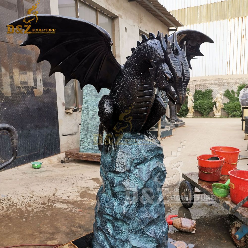 outdoor garden dragon water fountain statues for sale