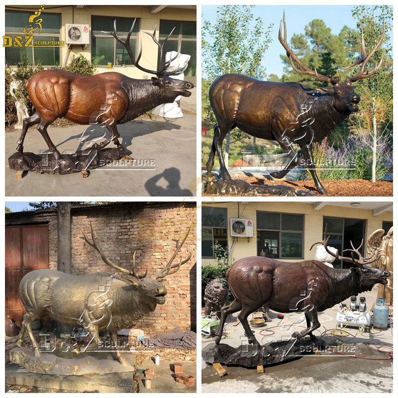 large bronze deer statue for sale