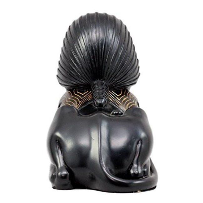 black sphinx statue