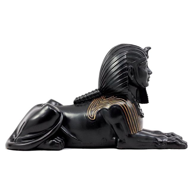 black bronze egyptian sphinx statue for sale