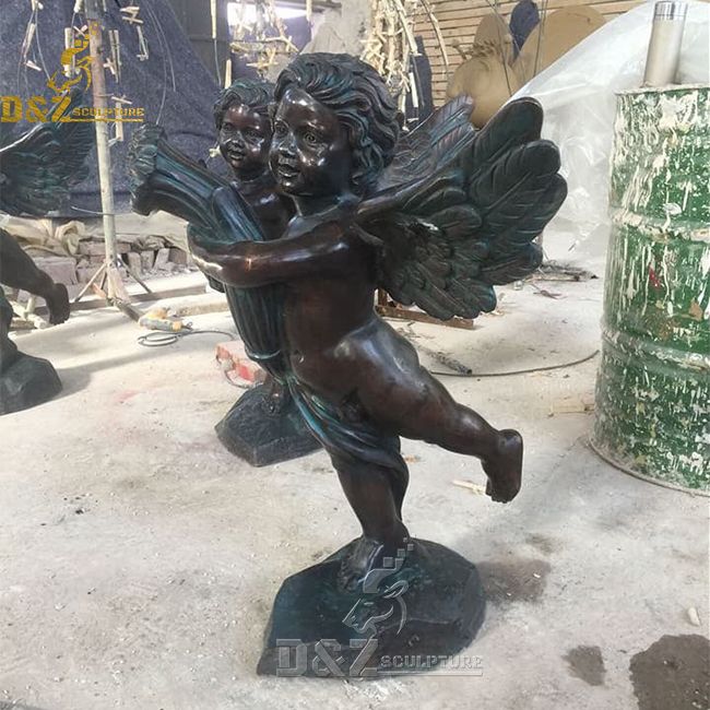 outdoor angel water fountains