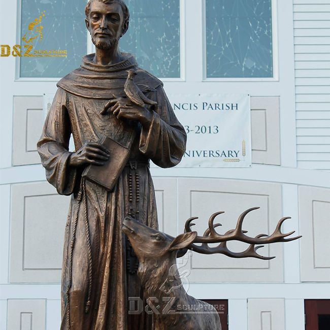patron saint of animals st francis of assisi statue with animals