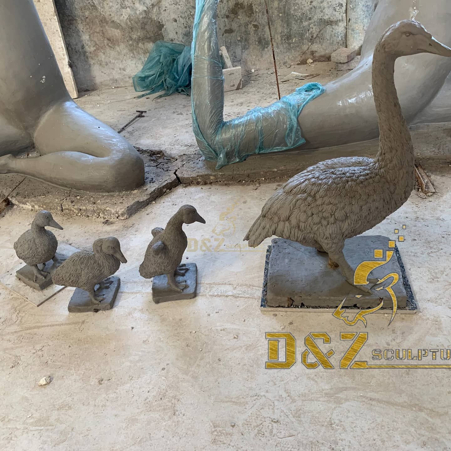 duck baby statues