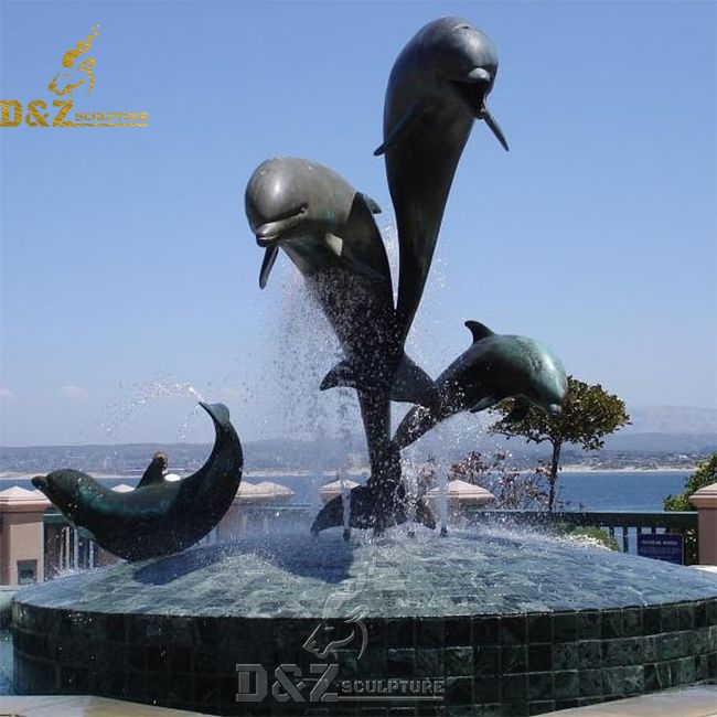 outdoor dolphin water fountains