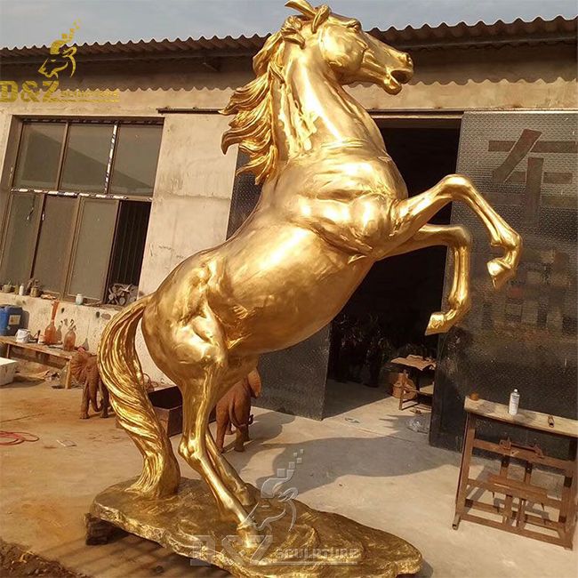 vintage brass horse statue