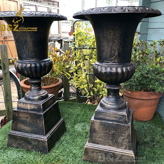 cast iron flower pots
