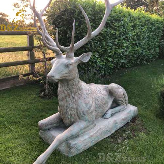 large stag garden statue