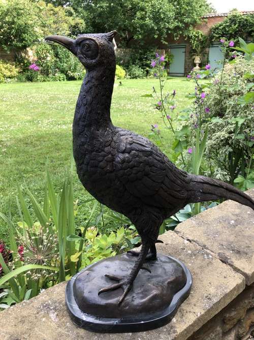 pheasant sculpture rooster