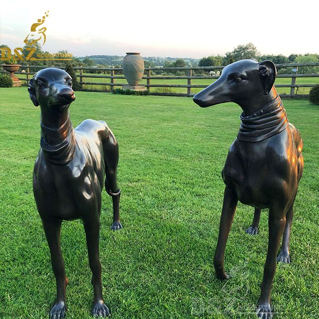 greyhound garden statue