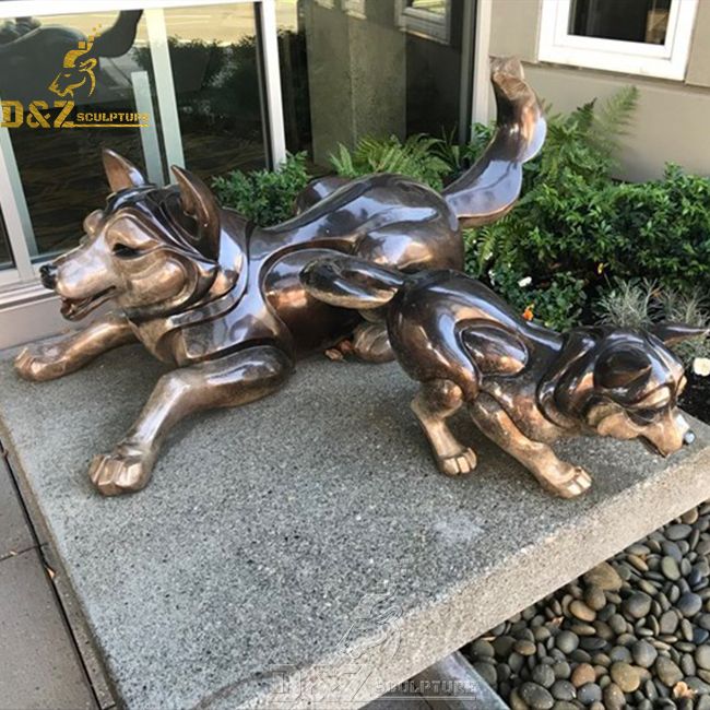siberian husky dog statues