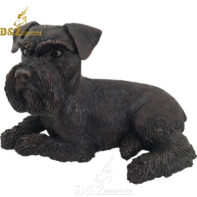 schnauzer garden statue