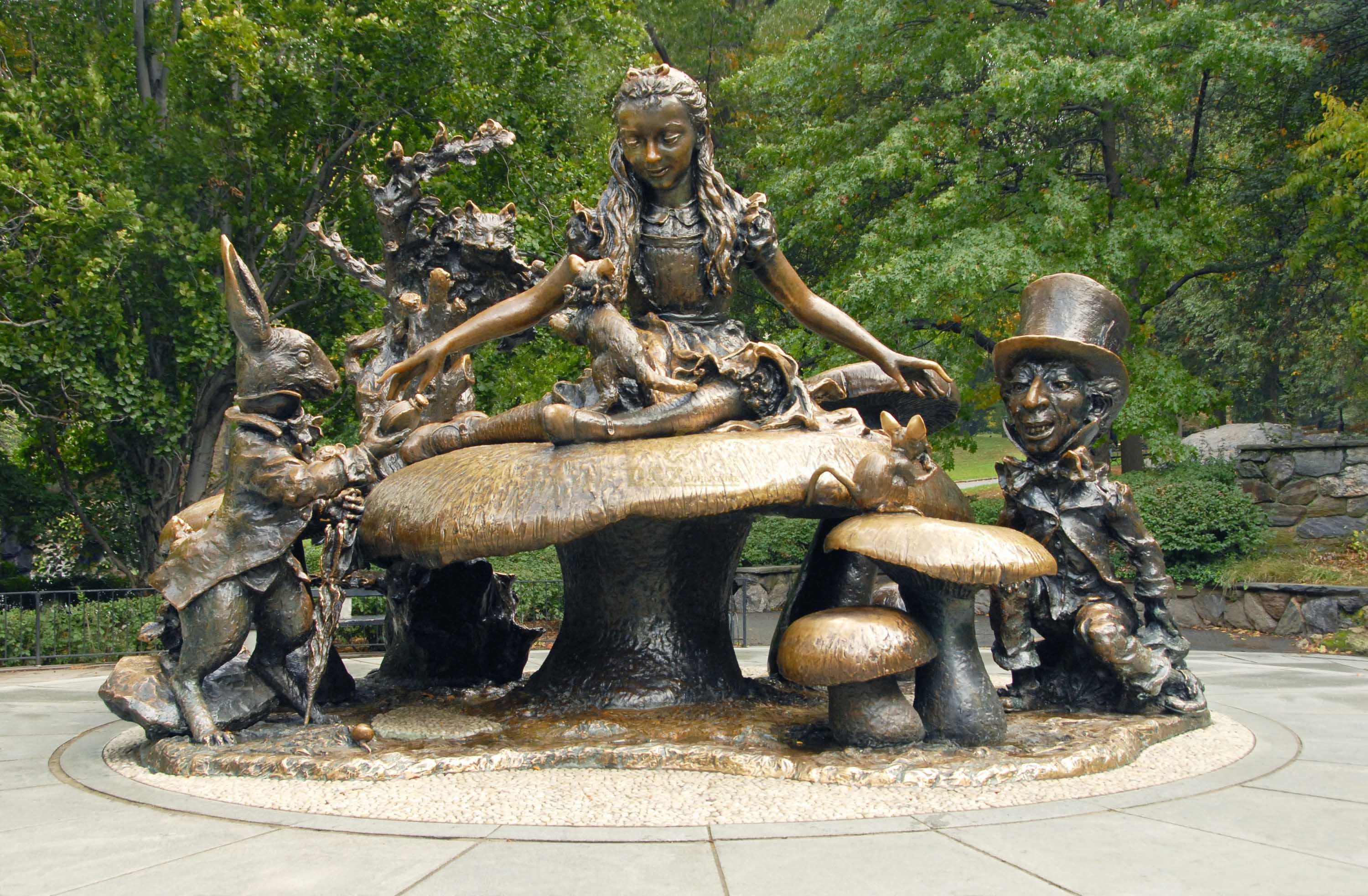 alice in wonderland  garden statue