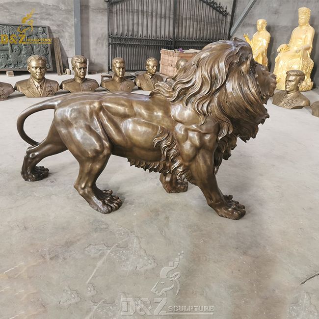 bronze lion statue home decor