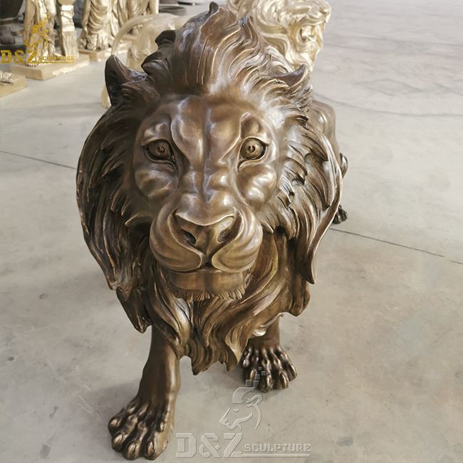 life size bronze lion statue for sale