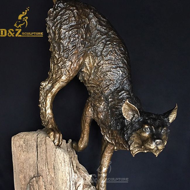 outdoor standing fox statue