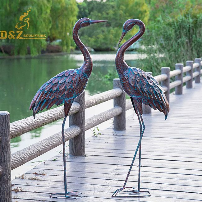 blue heron outdoor for ponds statues